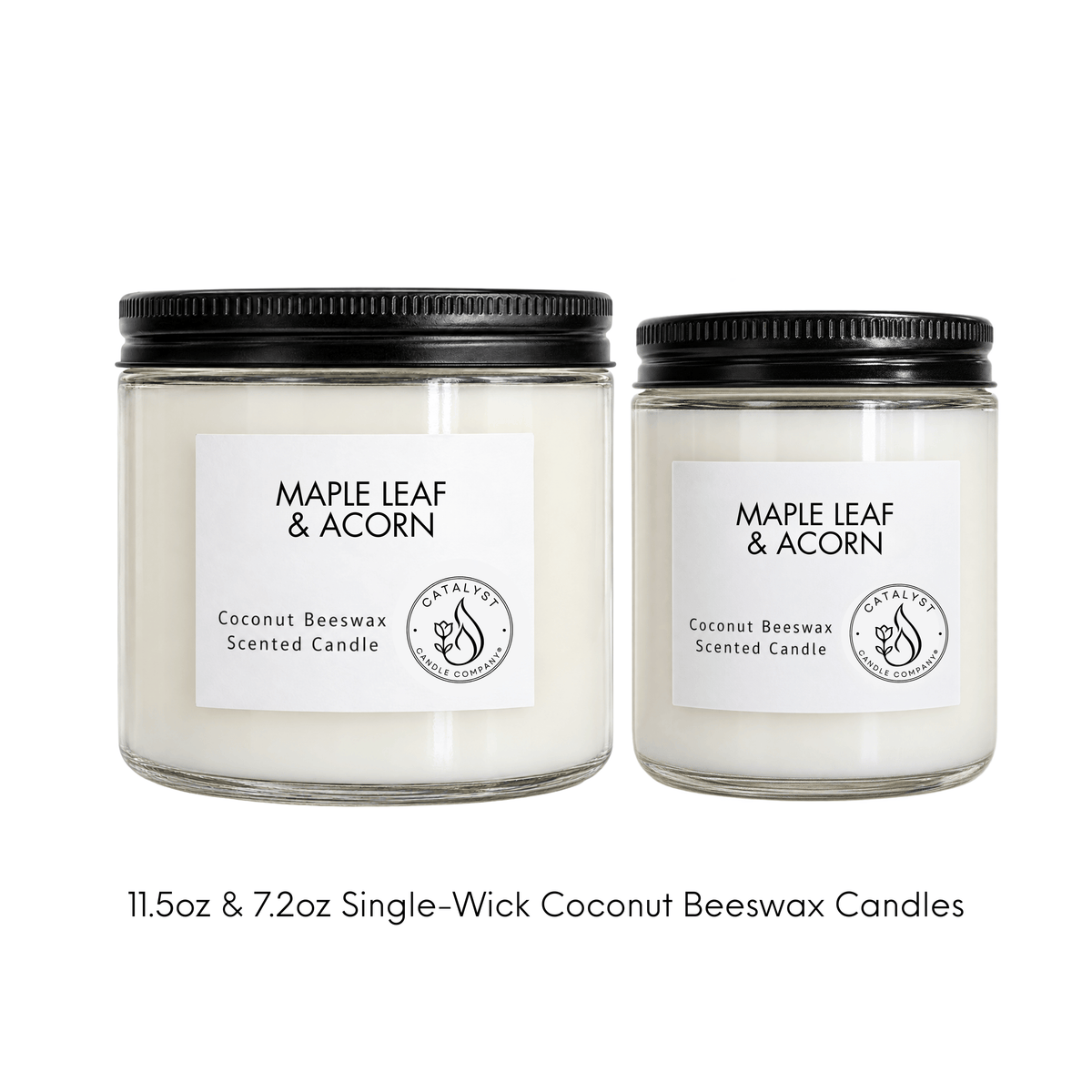 Maple Leaf & Acorn | Coconut Beeswax Candle