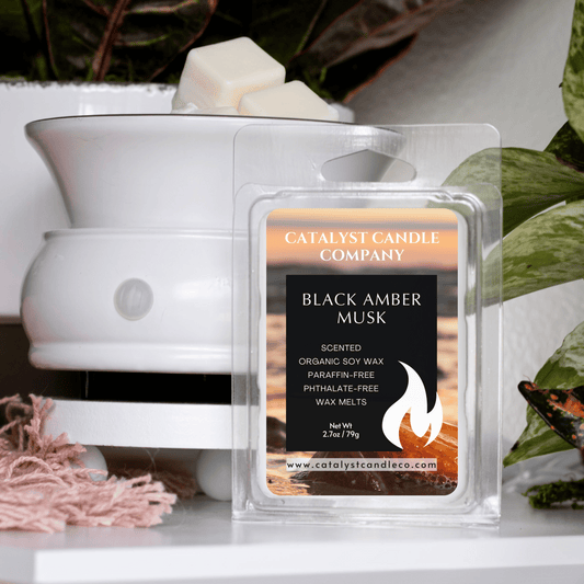 Black Amber Musk Wax melts. Soy Wax Tarts. Masculine Scent. Catalyst Candle Company, LLC