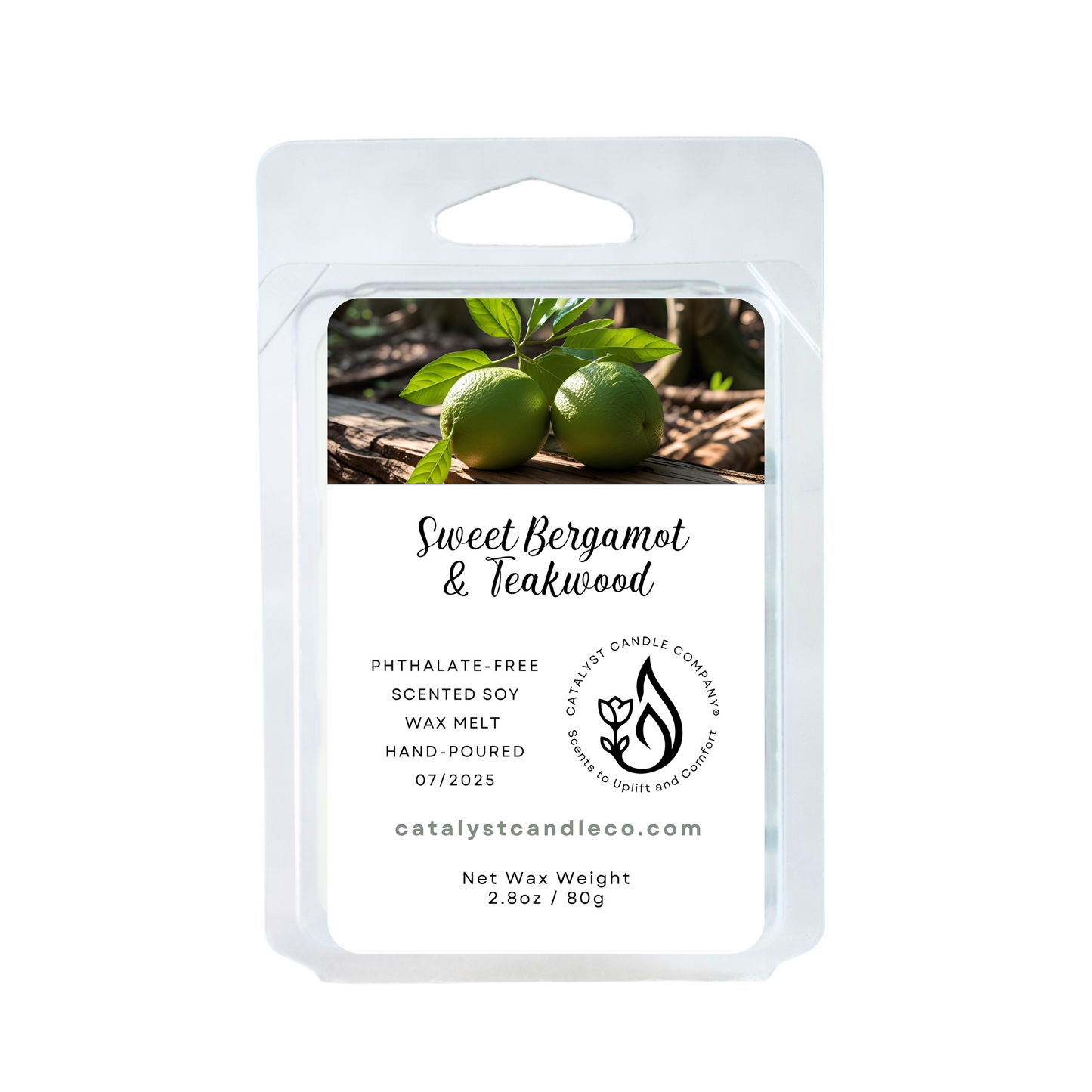 Sweet Bergamot & Teakwood | Scented Soy Wax Melt
