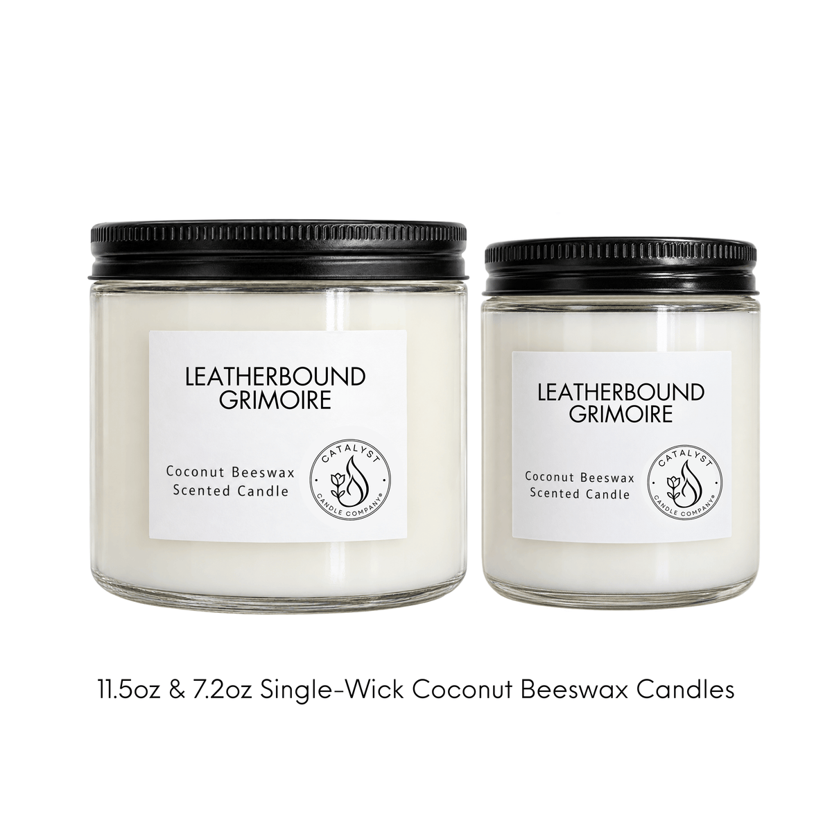 Leatherbound Grimoire | Coconut Beeswax Candle
