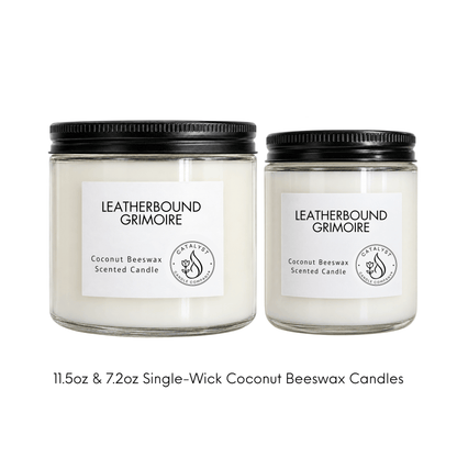Leatherbound Grimoire | Coconut Beeswax Candle