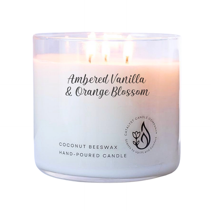 Ambered Vanilla & Orange Blossom Scented Candle