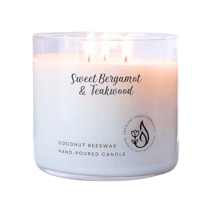 Sweet Bergamot & Teakwood Scented Candle