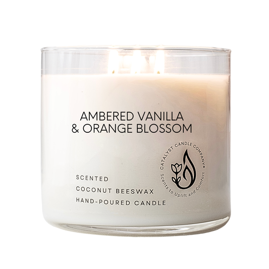Ambered Vanilla & Orange Blossom | Coconut Beeswax Candle