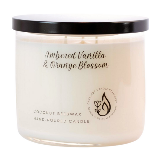 Ambered Vanilla & Orange Blossom Scented Candle