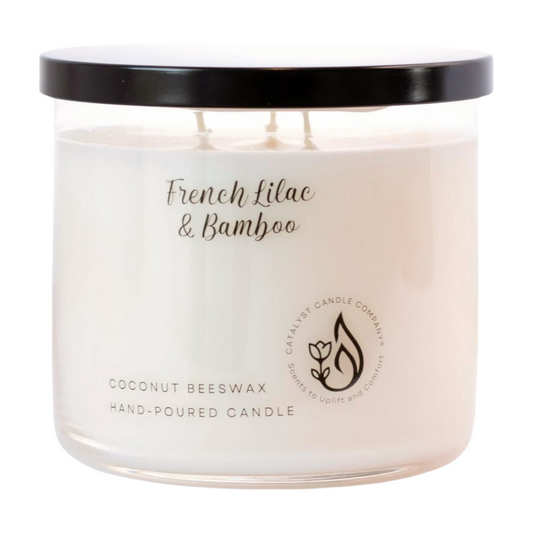 French Lilac & Bamboo Scented Candle
