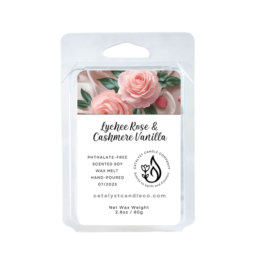 Lychee Rose & Cashmere Vanilla | Scented Soy Wax Melts