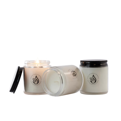 Candle Gift Box Set | Set of 3 Mini Candles (Clear Glass)