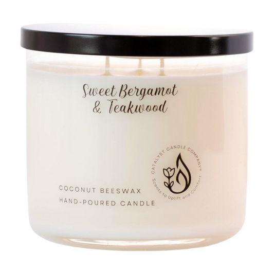 Sweet Bergamot & Teakwood Scented Candle
