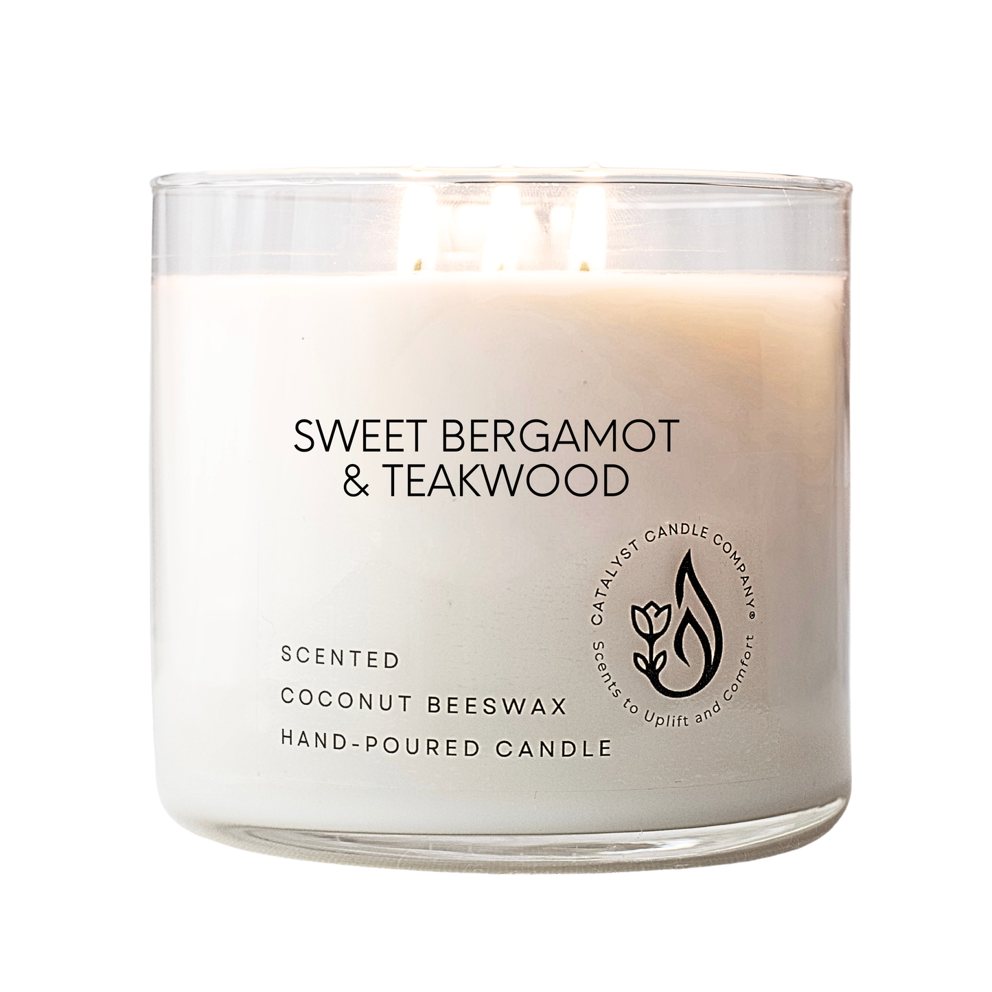 Sweet Bergamot & Teakwood | Coconut Beeswax Candle
