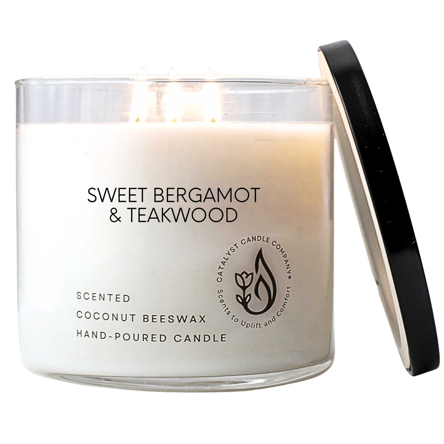 Sweet Bergamot & Teakwood | Coconut Beeswax Candle