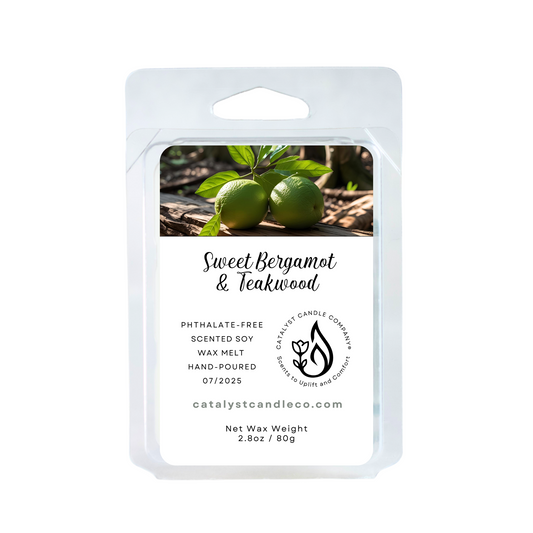 Sweet Bergamot & Teakwood | Scented Soy Wax Melt