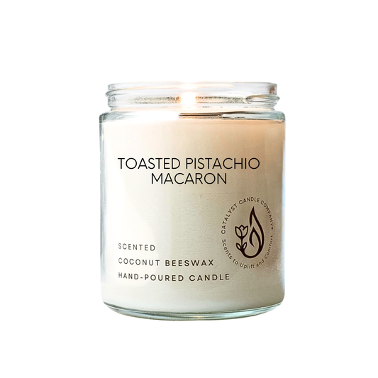 Toasted Pistachio Macaron | Coconut Beeswax Candle
