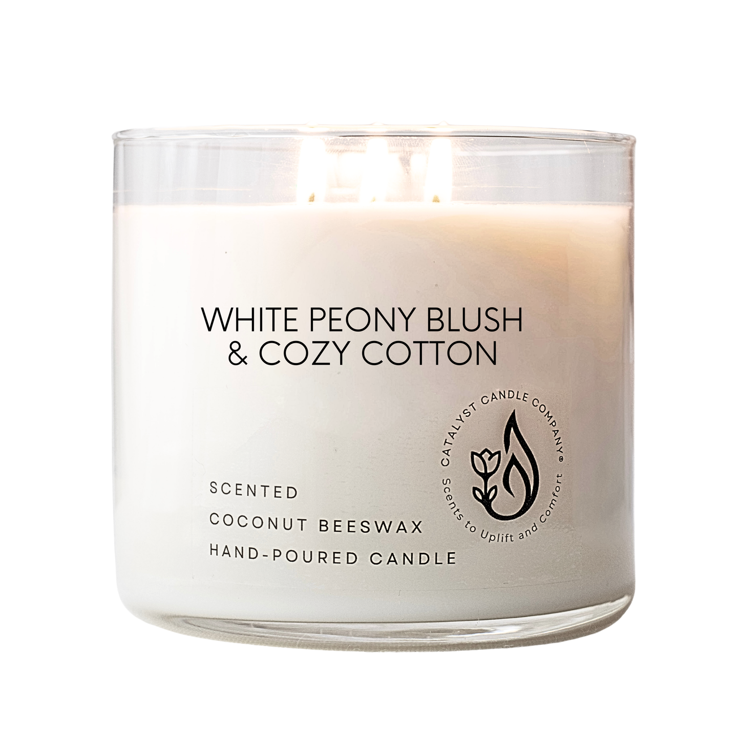 White Peony Blush & Cozy Cotton | Coconut Beeswax Candle